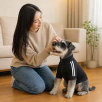 Vêtements pour animaux de compagnie en polaire légère, couleurs mélangées, logo personnalisé, veste zippée pour chien, vente en gros, printemps-automne