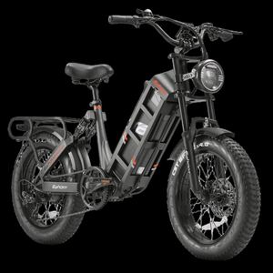 Eahora-Vélo électrique Romeo Juliet 2024 pour adultes, vélo électrique avec moteur 1000W, 48V, 60Ah, super longue portée, 100 à 200 milles, 20 pouces, gros pneus - Product Image 1