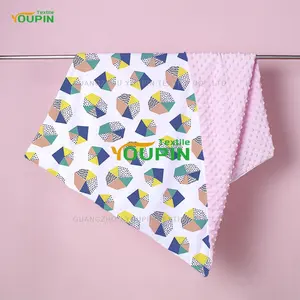 Hot Selling Wholesale Pink 3D Dotted Throw Blanket Sublimation 100% Polyester Baby Receiving Blankets for Heat Press