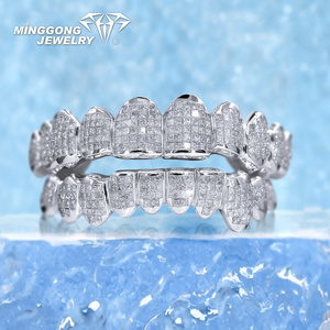 Rejilla Dental Personalizada con Moissanita VVS Invisible, Estilo Hip Hop, Diamantes de Lujo, Plata 925, Rejilla Dental Personalizada para Dientes - Product Image 2