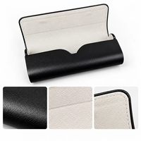 Étui à lunettes en cuir à ouverture magnétique, étui à lunettes de soleil à doublure douce, porte-lunettes pour hommes et femmes