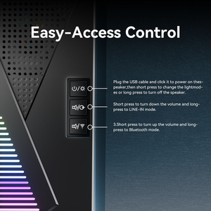 Computer Speakers <b>Gaming</b> Speakers <b>for</b> <b>PC</b> Computer Laptop Desktop Subwoofer Wired RGB 2.0 BT Speaker - Product Image 4
