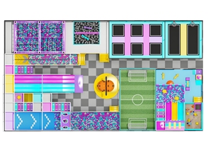 Aire <span class=keywords><strong>de</strong></span> jeux intérieure commerciale pour enfants : trampoline, parcours ninja, toboggans, piscine à balles, tour d'escalade, bac à sable, zone sportive - Product Image 4