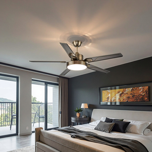 <span class=keywords><strong>Ventilador</strong></span> de Techo LED con Luz, Diseño Clásico Vintage, Color Bronce Brillante, 5 Aspas Metálicas, para Decoración y Ventilación del Comedor, Nuevo 2025 - Product Image 4