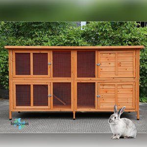 Cage à lapin en bois pour jardin Deux couches lapin maisons pour animaux de compagnie <span class=keywords><strong>Cages</strong></span> en gros personnalisé clapier à lapin - Product Image 5