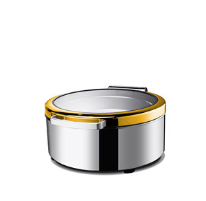 Suministros para Restaurantes, Recipiente para Calentar <span class=keywords><strong>Comida</strong></span>, 9.0L, Acero Inoxidable Plateado y Dorado, Recipiente Rectangular para Buffet - Product Image 6