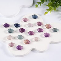 Vente en gros de pierres précieuses en vrac cristal fluorite bracelet à breloques design breloques sculpture poisson pour bracelet fabrication de bijoux DIY