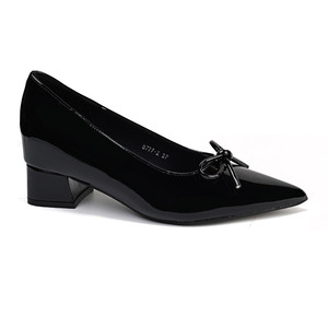 <span class=keywords><strong>Scarpe</strong></span> da Ufficio Comode con Tacco a Blocco in PU Verniciato Traspirante, Punta Affusolata e Dettaglio Fiocco, Modello Slip-on per <span class=keywords><strong>Donna</strong></span> - Product Image 3