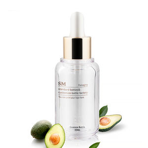 Vente en gros de flacons compte-gouttes en verre dépoli transparent avec embout en aluminium doré brillant, 20/410, 15 ml, 30 ml, pour huiles essentielles personnelles - Product Image 4