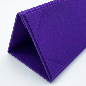 Soportes de mesa triangulares de lino morado de alta calidad para menús, soportes magnéticos para postres, soportes de mesa tipo carpa para tarjetas - Product Image 4