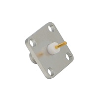 Conectores SMA Hembra 4 Agujeros Panel Montaje en chasis Brida Conector de copa de soldadura Conector de mamparo SMA