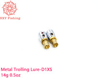 SXY FISHING D1XS Reines Kupfer DIY Jet Head Köder für Mittel- und Tiefwasser-Großwildfischerei mit Oktopus-Skirt für Salzwasserfische & Thunfisch