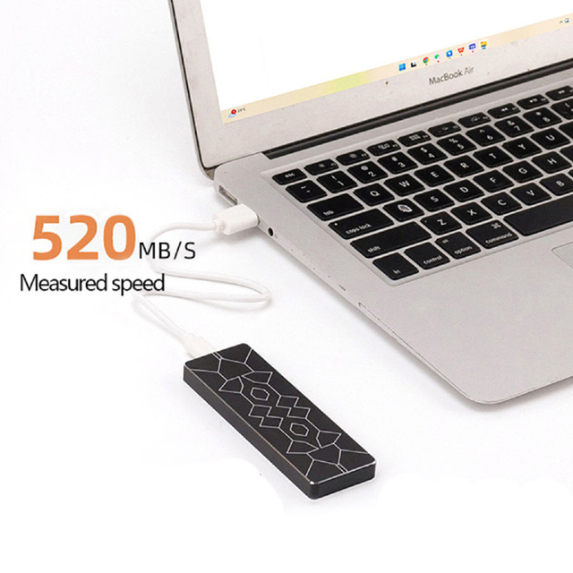 Ultra Slim Portable External SSD USB 3.1 1TB/2TB/4TB High Speed Solid State Drive for Laptop/Desktop/Mac/PC
