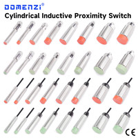 Interruptor de Proximidad Inductivo Cilíndrico DOMENZI Serie PR M8 M12 M18 M30, Sensor de Tres Cables NPN PNP NO NC, Reemplazo para Autonics