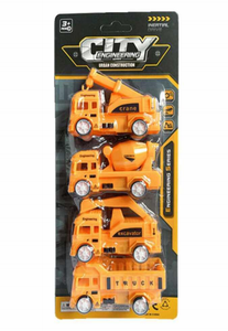 Set di Veicoli da Costruzione in Plastica per Bambini 4-6 Anni, Modellini Educativi di Ingegneria Civile - Product Image 1