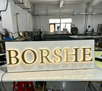 Lettres 3D LED lumineuses personnalisées, éclairées par l'avant, en acrylique rétroéclairé, en acier inoxydable, pour enseignes de logo d'entreprise, devantures de magasins, voitures, IP65