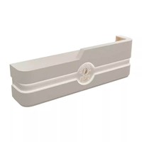 Comptoir de caisse minimaliste moderne en MDF durable de forme oblongue pour magasin de vêtements pour femmes, salon de beauté, salon de coiffure