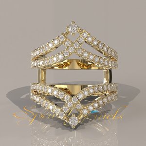 Anillo Personalizable con Aros de Diamantes, Anillo Envolvente Aggie, Anillo a Juego con Moissanita, Anillo de Eternidad, Banda de Eternidad de Diamantes - Product Image 1