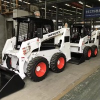 Nouvelle mini-chargeuse compacte conforme aux normes CE EPA, moteur diesel Kubota, pompe hydraulique, chargeuse frontale, engin de terrassement sur roues