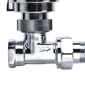 Chauffage par le sol TRV vanne de radiateur en laiton contrôle de la température tête <span class=keywords><strong>thermostatique</strong></span> avec EN215 tête TRV blanche couleur laiton/chrome - Product Image 3