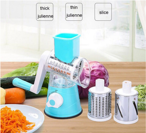 Rotary Cheese Grater Stainless Steel With Handle Replaceable Blades <b>Vegetable</b> Slicer Cutter Easy to Clean - Product Image 6