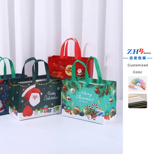 Gepersonaliseerde Kersttassen Op Maat Eco-Vriendelijke Grote Niet-Geweven Opvouwbare Boodschappentas Voor Boodschappen En Kinderen Kerstcadeau - Product Image 1