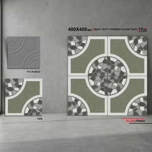 Carreaux de sol en céramique marbrée marron-brun lumineuse 40x40cm, finition mate, porcelaine, design d'intérieur - Product Image 6