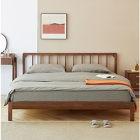 Lit double en bois massif nord-américain, style moderne et minimaliste, pour chambre principale, grand lit pour la maison, petit appartement, nouveau lit double chinois