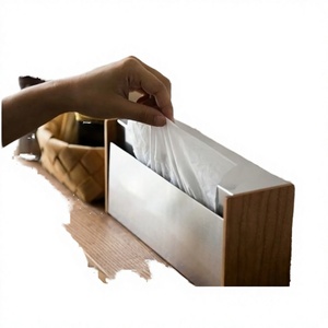 Custom Printed Logo Design Multi-Purpose Classic Wood Napkin <b>Holder</b> Silver Color Creative <b>Tissue</b> Paper <b>Boxes</b> - Product Image 4
