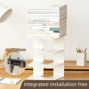 OEM/ODM rak penyimpanan buku Desktop kantor antiselip Organizer buku meja 3 kisi multifungsi - Product Image 4