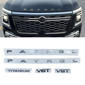 Cromo/gris capó delantero trasero maletero emblema pegatina lateral <span class=keywords><strong>Logo</strong></span> Fissan Patrol 2025 Y62 Accesorios - Product Image 1