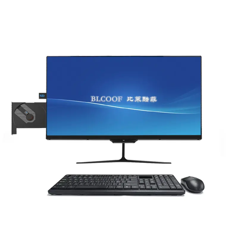 Cheap laptop Core i3 i5 i7 barebone office/gaming PC with camera 21.5 23.8" all in one computer Built in Wifi All In One Pc