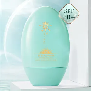 BISUTANG-protector solar a base de agua, químico Mineral en forma de huevo Spf50, etiqueta privada a granel, tono transparente Natural