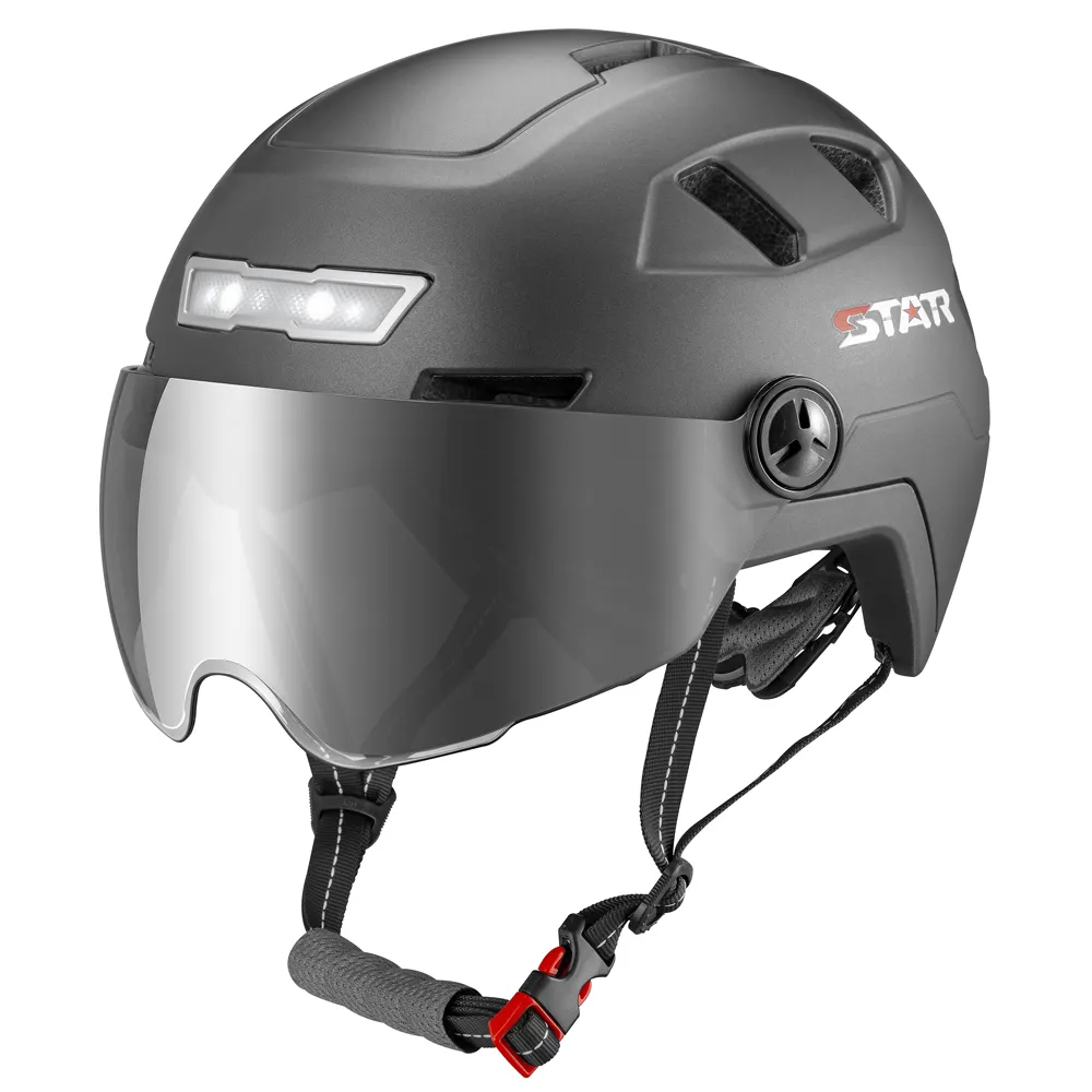 NTA-8776 certificato in casco bici elettrica stampo con luce LED anteriore e posteriore con occhiali casco bicicletta per giovani e adulti