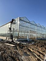 Venlo-type glazen kas met intelligent systeem voor hydroponische teelt van groenten, fruit en bloemen