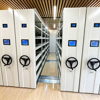 Système d'archivage mobile intelligent à entraînement motorisé, compact, en acier, avec surveillance numérique, pour bibliothèque moderne