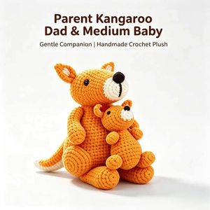 Kit de Matériel de Crochet Famille Kangourou pour Débutants, pour la Décoration de la Maison et les Cadeaux Faits Main, Incluant un Tutoriel - Product Image 3