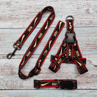 Harnais pour chien personnalisé GG Monogram Tweed avec ceinture de sécurité en nylon et laisse 2 en 1