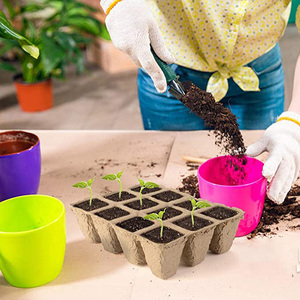 סיטונאי 12 תאי זרע המתנע ערכת אורגני מתכלה ו Compostablel שתיל מגשי עבור מקורה וחיצוני זרעי ירקות - Product Image 5