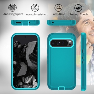 Xu Hướng Sản Phẩm Defender Trường Hợp Điện Thoại Cho <span class=keywords><strong>Google</strong></span> Pixel 10 9 8 Pro XL 8A 9A 3 Trong 1 Rugged Heavy Duty Armor Chống Sốc Bìa Bán Buôn - Product Image 4