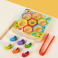 Großhandel Neuheit Holz-Insektenfangspiel Bienenstock-Spiel Montessori Feinmotorik-Bienenfischspielzeug für Kinder Entwicklungsförderndes Gehirnspielzeug