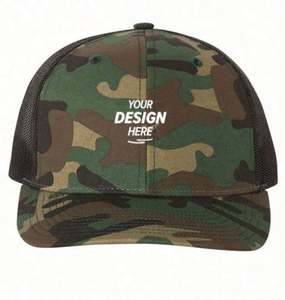 Casquette de baseball personnalisée à 5 panneaux en maille unie brodée, casquette de camionneur tendance en velours et tissu en velours côtelé pour usage extérieur - Product Image 1