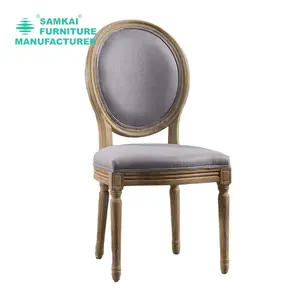 SK-YHY-O001Factory Wholesale Modern Velvet Upholstered King Louis Back Side Chair Accent Wooden Chair For Dining Room Chair