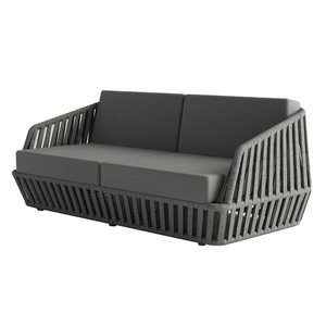 Ensemble de salon de jardin en aluminium et corde tressée, idéal pour villa, collection de meubles d'extérieur, canapé sectionnel, vente chaude - Product Image 4
