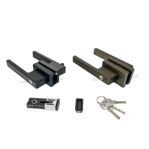 Serrures et poignées de portes en verre Serrure à mortaise 6063 aluminium antirouille 3 clés en laiton pour portes en verre de 8-15mm - Product Image 4