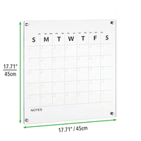 Calendrier hebdomadaire du tableau marqueur effaçable à sec en acrylique mural 2023