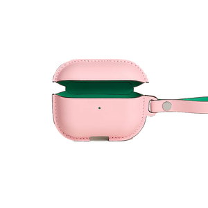 Etui en cuir véritable avec porte-clés/sangle pour <span class=keywords><strong>airpods</strong></span> Pro Housse <span class=keywords><strong>de</strong></span> protection Marron Noir Rose Vert Orange Funda - Product Image 1