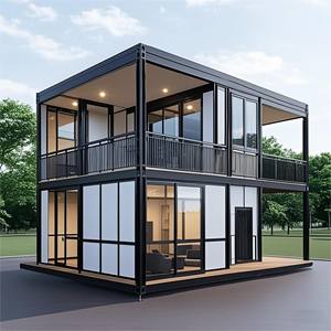 モダンデザインの高級コンテナ型タイニーハウス、プレハブ住宅、ポータブルモジュールハウス、ソーラーパネル付きホテル・ヴィラ - Product Image 3