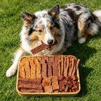 Friandises pour chiens et chats à base de viande et de légumes naturels, avec morceaux de carotte lyophilisés, saveur poulet ou canard