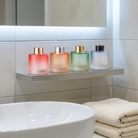 Diffuseur de parfum personnalisé avec logo, fleurs séchées et bâtonnets en rotin, coffret cadeau, décoration ronde pour la maison et le bureau